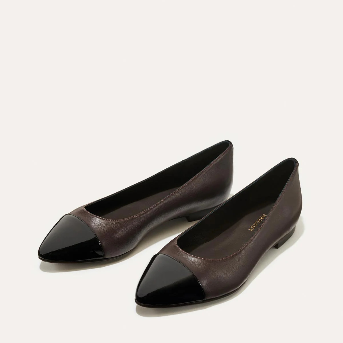 The Pointe - Espresso Nappa and Black Patent | Margaux