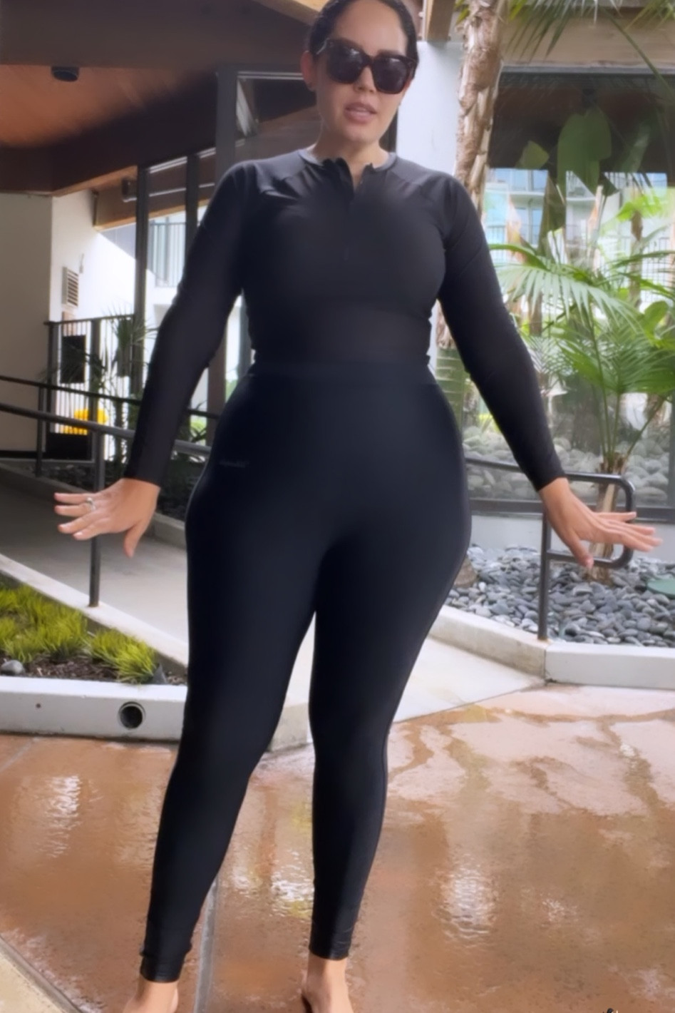 STORE ファッション CLANE HALF ZIP RASH GUARD JUMPSUITS