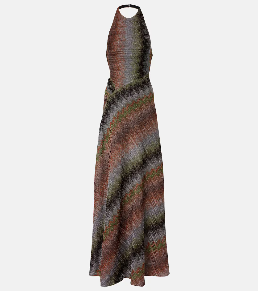 Zig Zag halterneck lamé maxi dress | Mytheresa (US/CA)