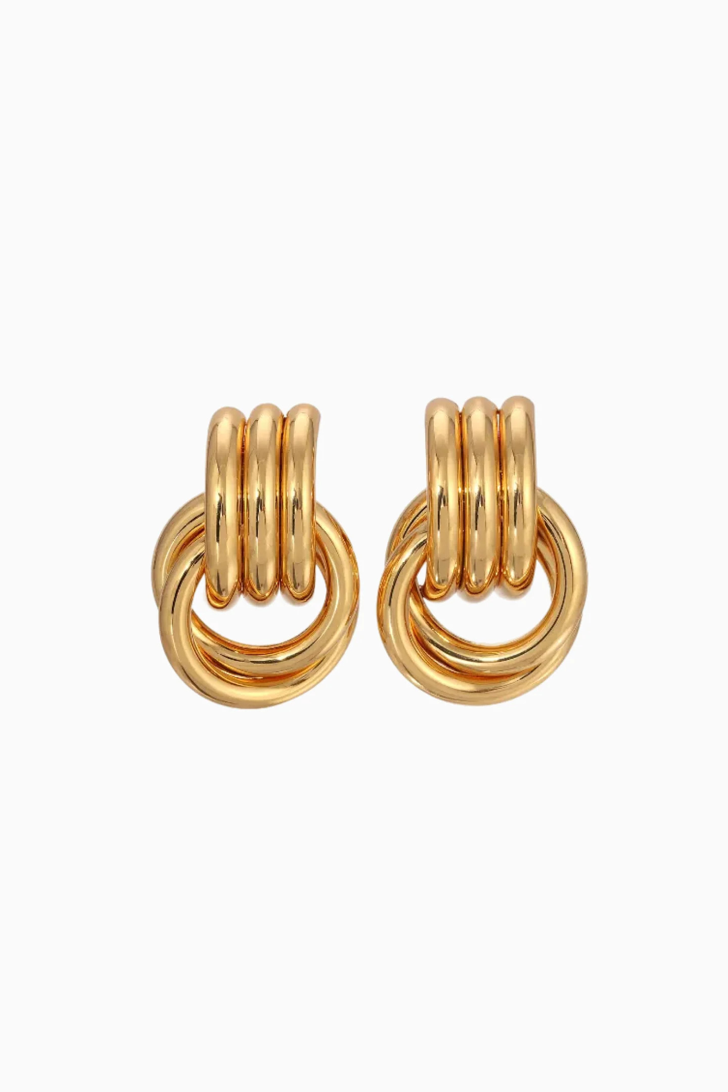 Heaven Mayhem Mini Knot Gold Earrings | LoveShackFancy