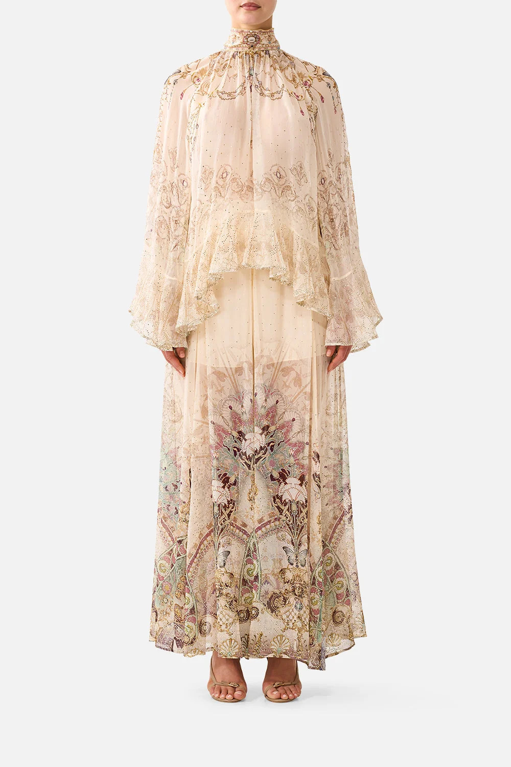 The A Meeting Of Masterpieces Sheer Wide Leg Pant | CAMILLA US | Camilla US