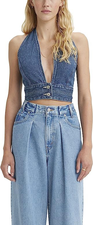 Levi's Women's Daisy Denim Halter Top | Amazon (US)