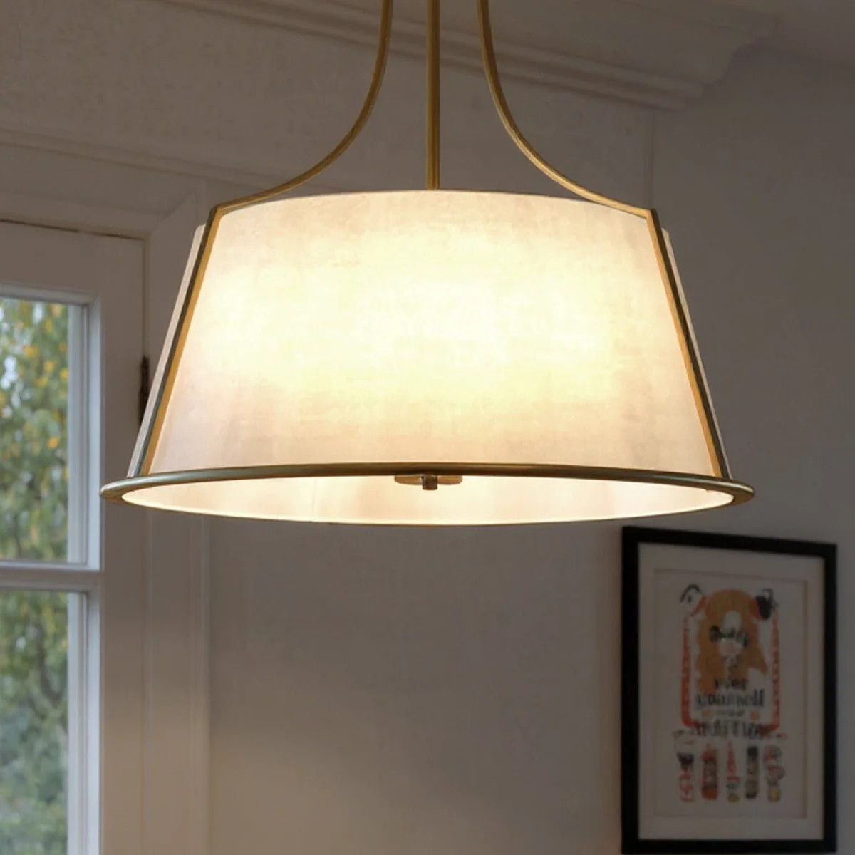 UQL6401 New Traditional Indoor Pendant, 22.75''H x 24.00''W x 24.00''Dep, Bronze Gold Finish, Lac... | Urban Ambiance, Inc.