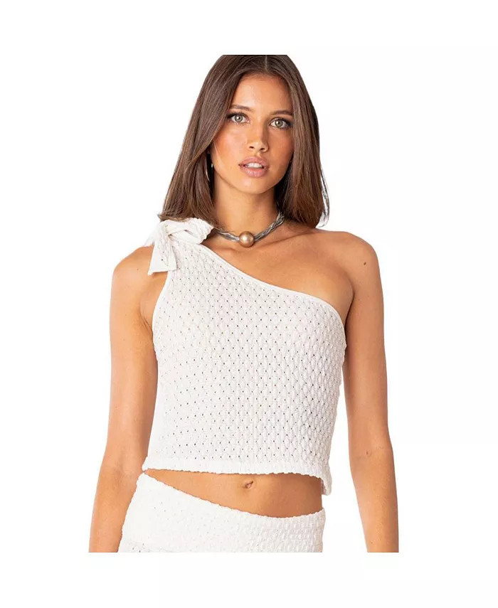 Women's Amalia Textured Knit One Shoulder Top | Macy's