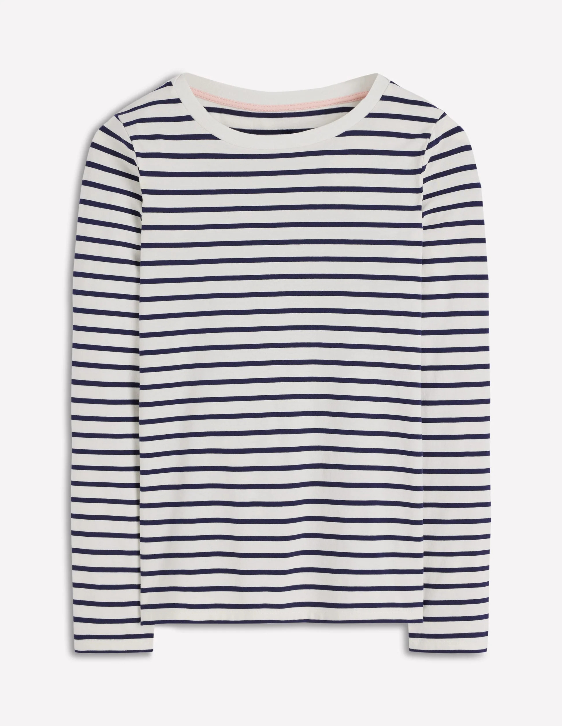 Olivia Long Sleeve Breton-Ivory, Navy | Boden (US)