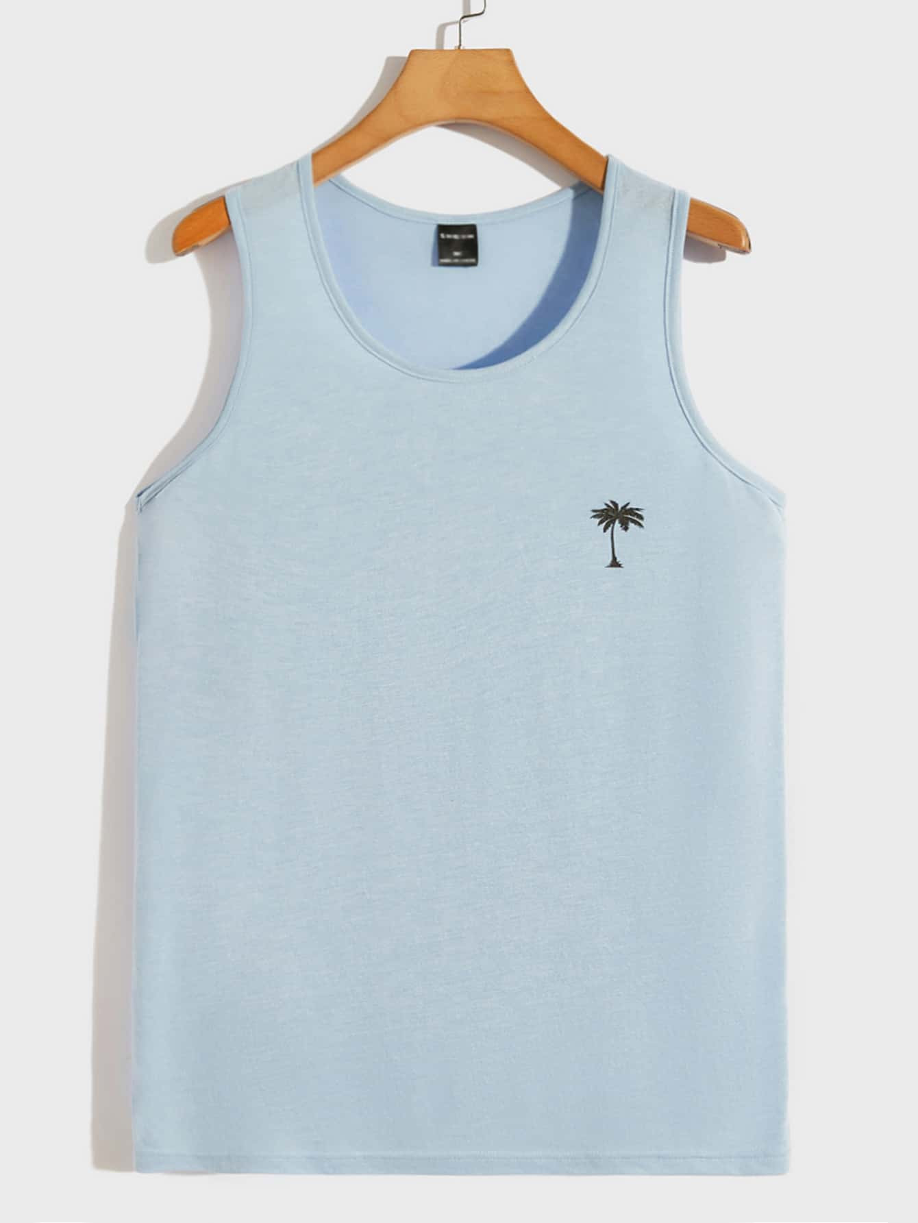 SHEIN Men Palm Tree Print Tank Top | SHEIN