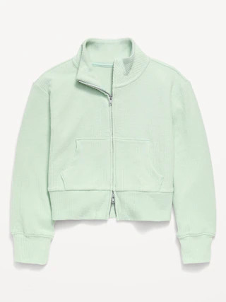 CozePlush 2-Way-Zip Jacket for Girls | Old Navy (US)