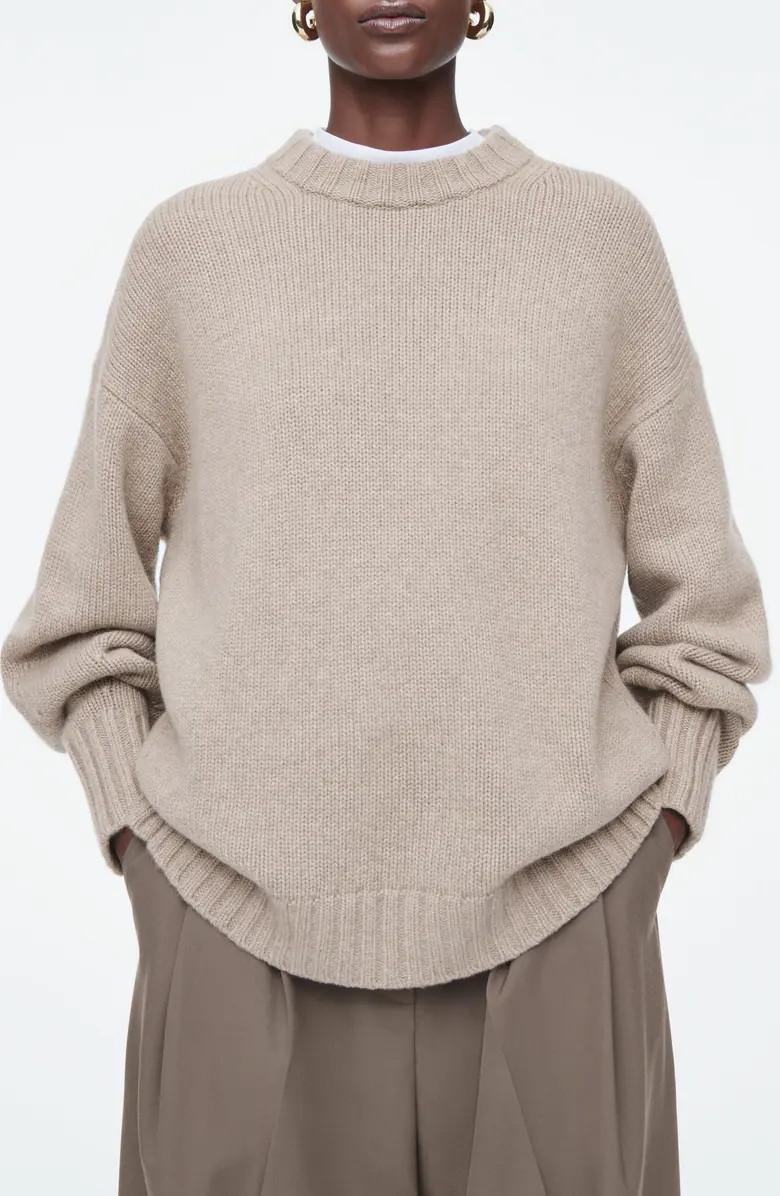 Oversize Cashmere Crewneck Sweater | Nordstrom