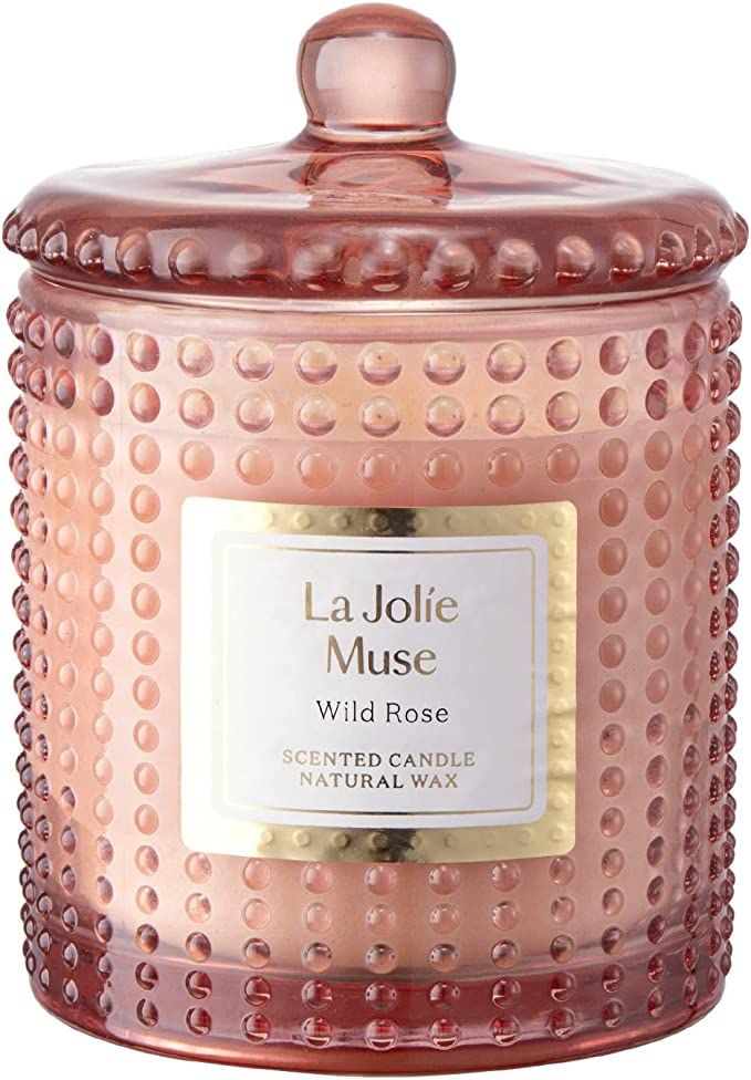 LA JOLIE MUSE Wild Rose Candle, Candles Gifts for Women, Luxury Jar Candles for Home Scented, Nat... | Amazon (US)