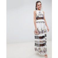 ASOS DESIGN Lace Panel Maxi Dress In Vintage Floral - Pansy print | ASOS CH