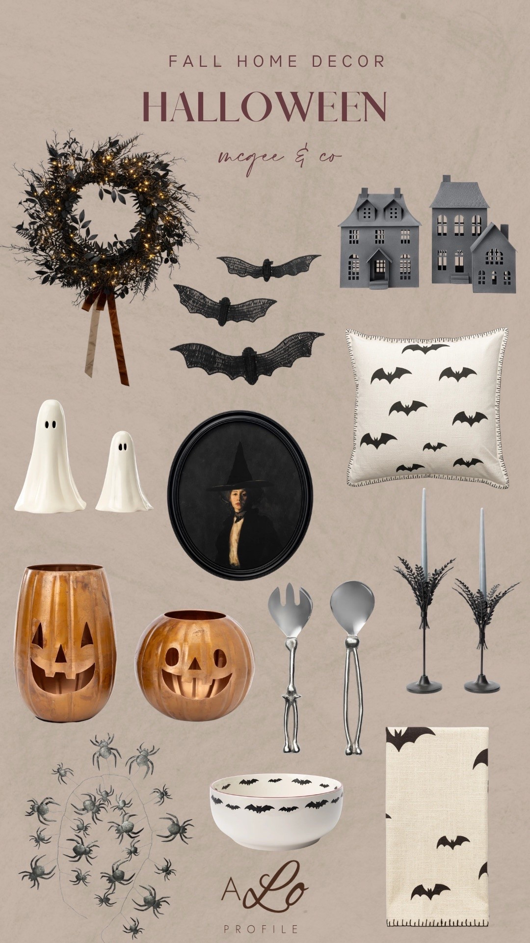 Halloween Decor: McGee & Co //Halloween living room decor, home decor, Halloween, Halloween decor, fall decor, fall home decor, fall decorations, Halloween decorations, chic Halloween decor