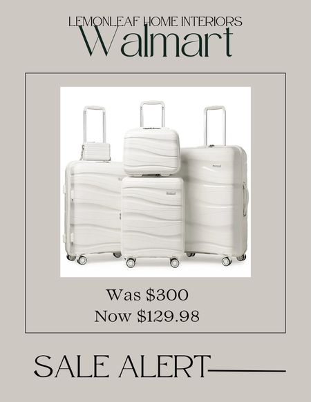 Get ready for summer travel with this four piece luggage set now on sale from Walmart 



#LTKTravel #LTKHome #LTKSaleAlert