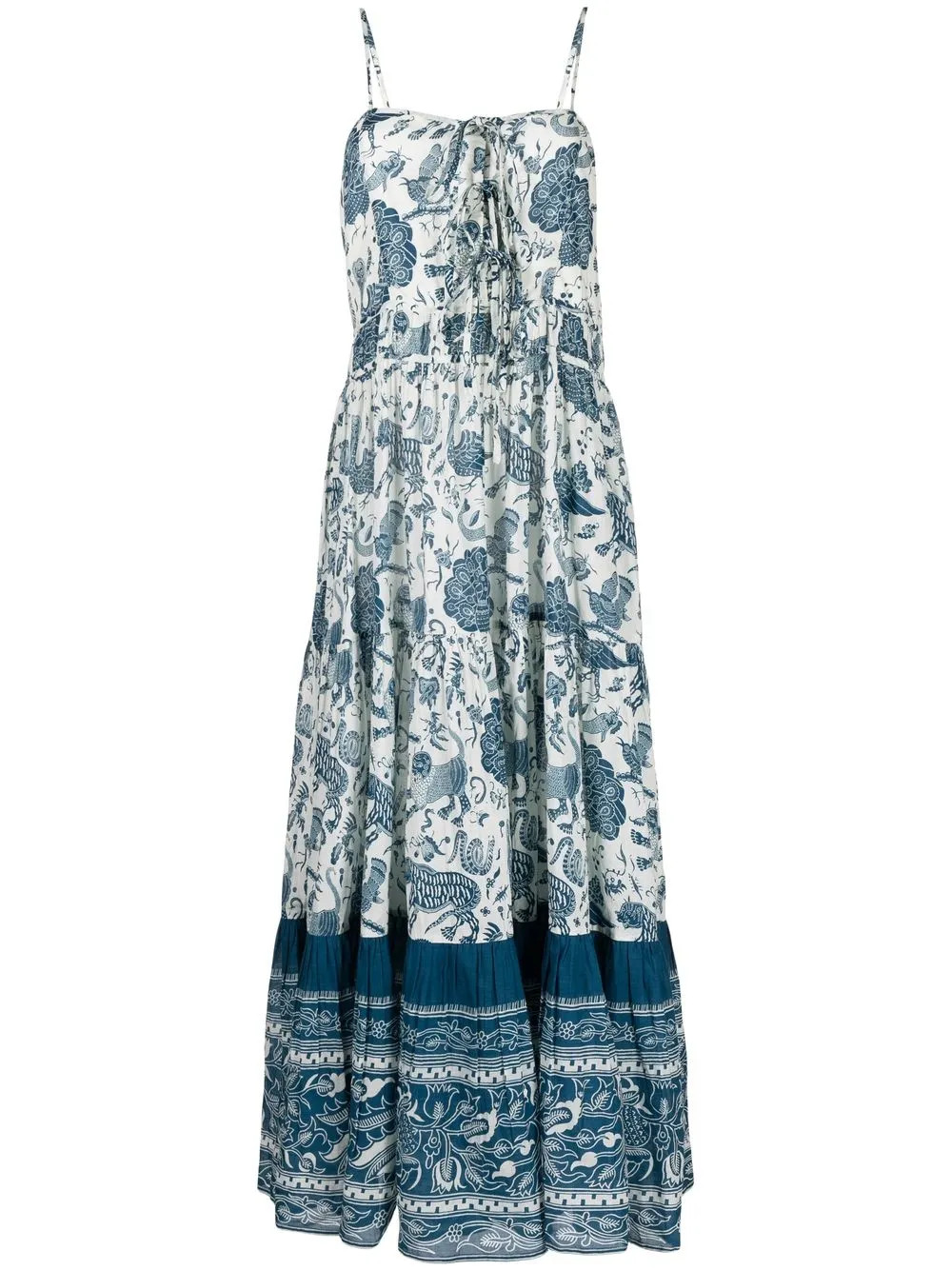 Rhode Zoe Sariska Safari-print Dress - Farfetch | Farfetch Global