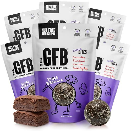 The GFB Fudge Brownie Cookie Protein Bites - Allergen Friendly & Nut Free - Gluten Free, Plant Based, Non GMO, Sustainably Made – Ridiculously Tasty, Healthy, Protein Energy Balls, 4 oz (6 Count) | Amazon (US)