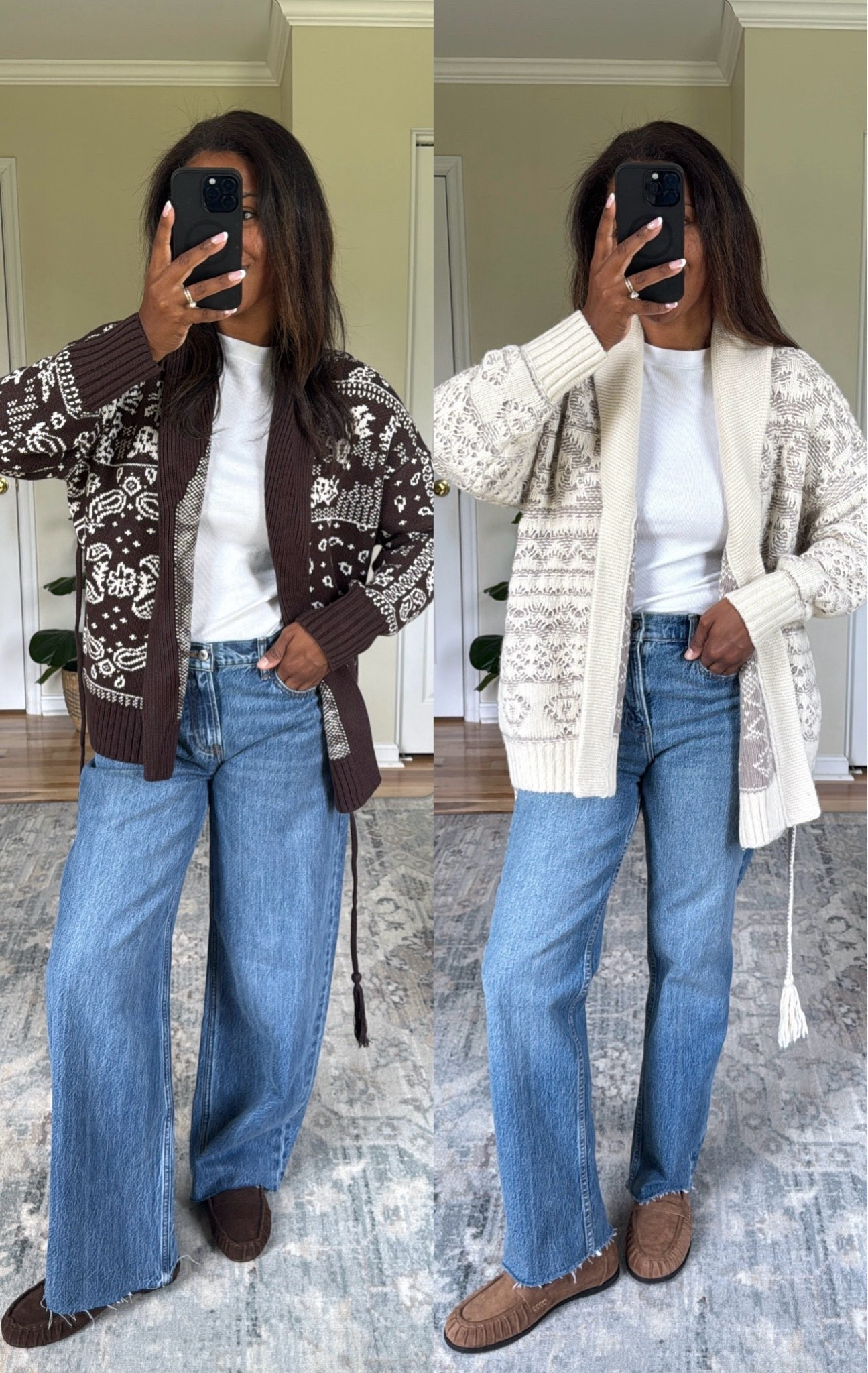 Wearing a small in sweater and size 27 regular in the jeans   

Use code “DENIMAF” at checkout for extra 15% off

#LTKgrwm #LTKootd #LTKOver40