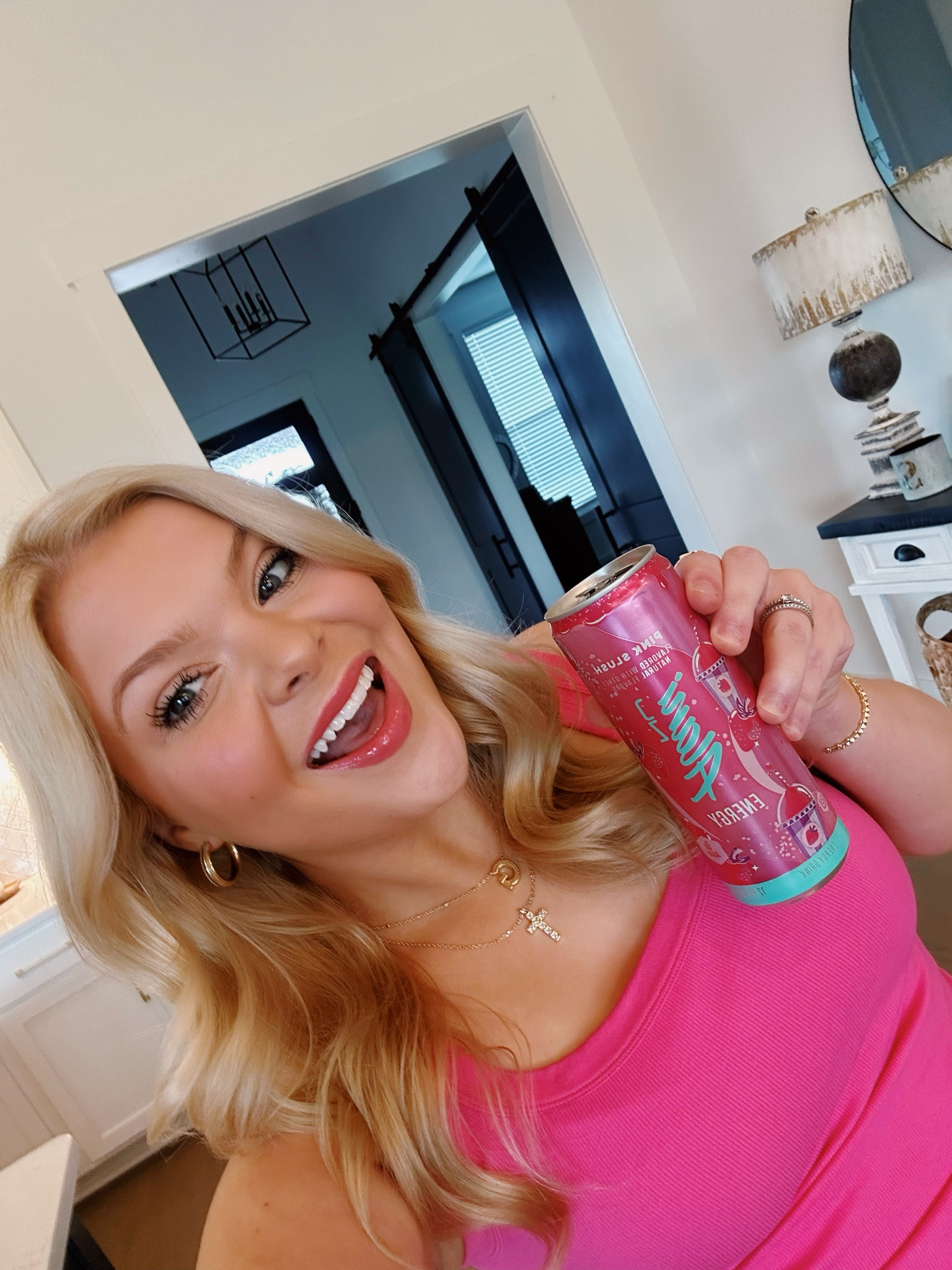 The cutest pink cami top from Dillard’s! Brand is Gibson & Latimer!!! PINK DRINK FROM ALANI NU!!! Loving all the summer PINK vibes!!! 💖🩷💖🩷💖

#LTKBeauty #LTKSeasonal #LTKSummerSales