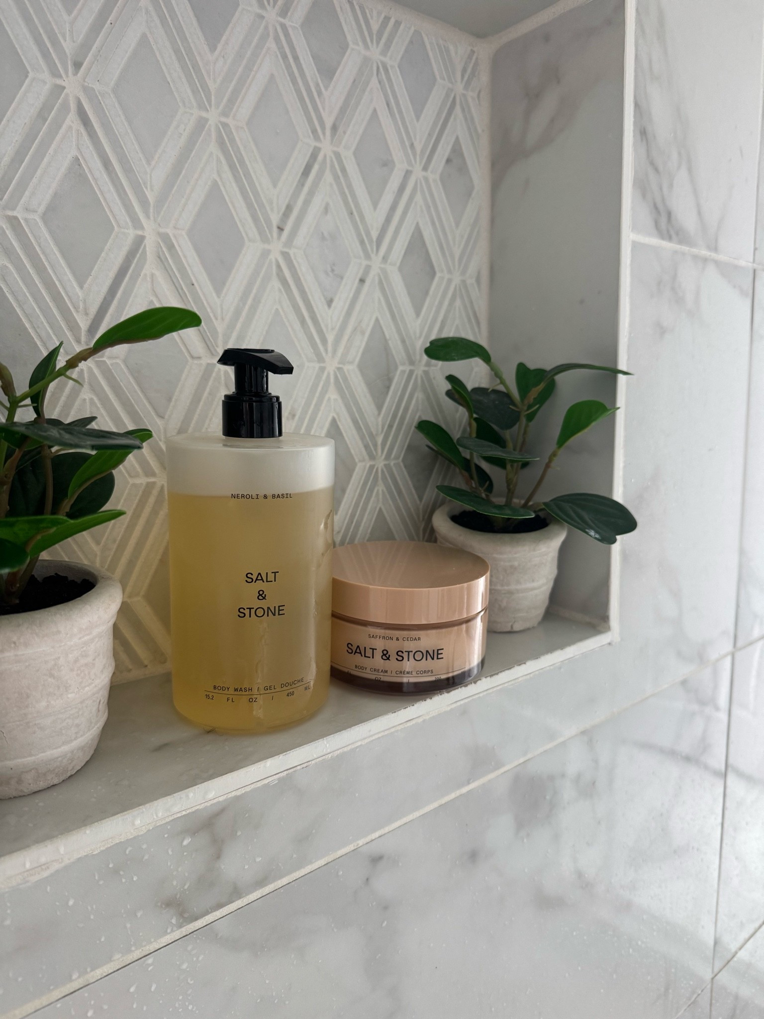My daily combo!! The shower gel and body cream after my showers! Leaves my skin feeling amazing but smells soooo good