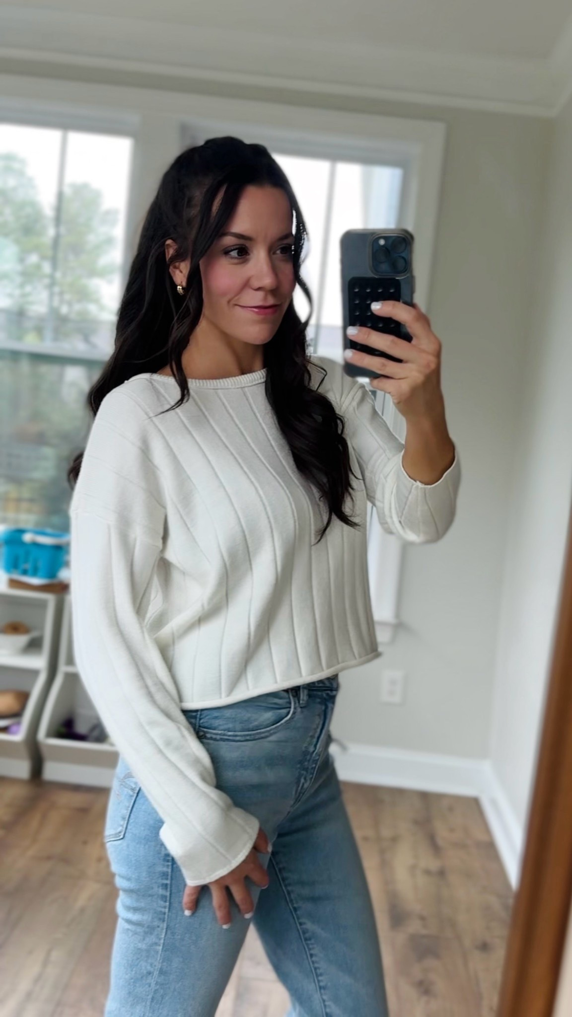 I’ve slept on Walmart too long but look at this cute top! Love the details and cropped fit. Paired it today with a fave pair of AE jeans 🤍

#LTKSeasonal