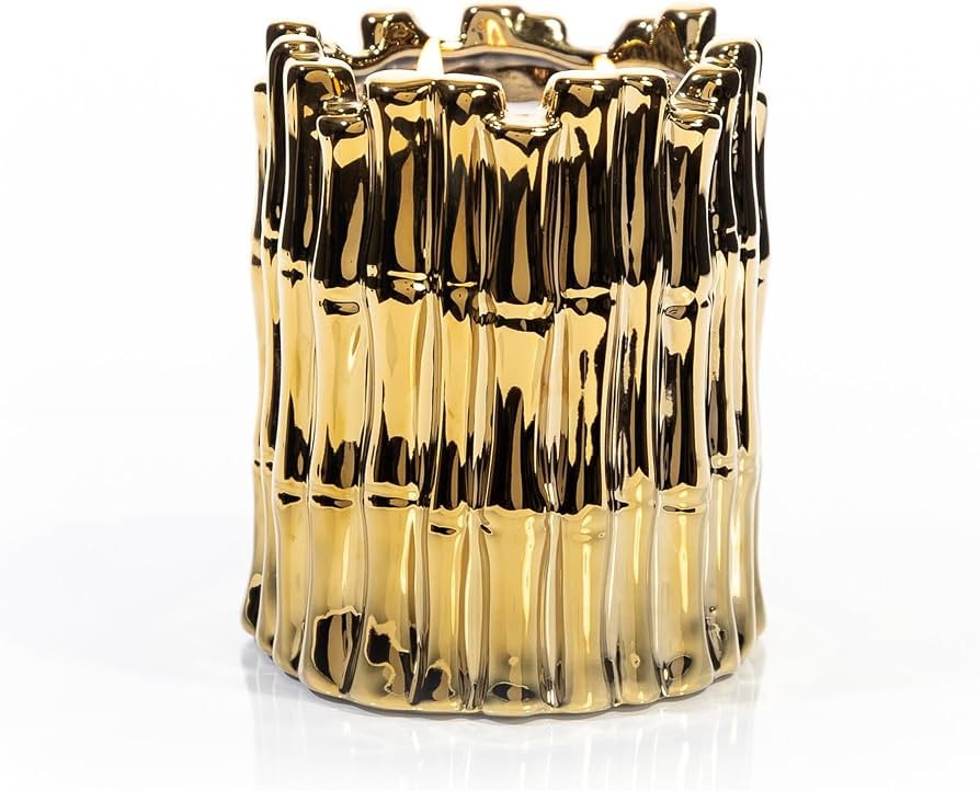 Luxury Bamboo Scented Candle \u2013 Large 34oz Jar with Soy Wax Blend & 2 Cotton Wicks \u2013 Lon... | Amazon (US)