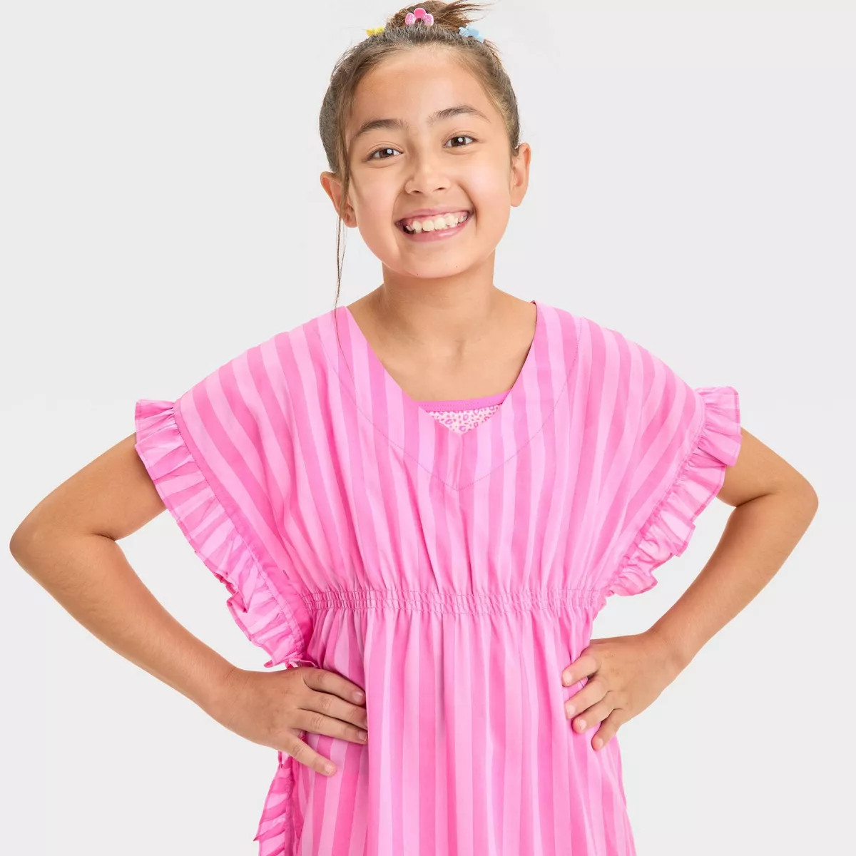 Girls' Striped Cover Up Dress - Cat & Jack™ Pink | Target