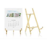 Charleston 12 Month 2023 Desk Calendar - Watercolor Paintings South Carolina Gold Easel Downtown & G | Etsy (US)
