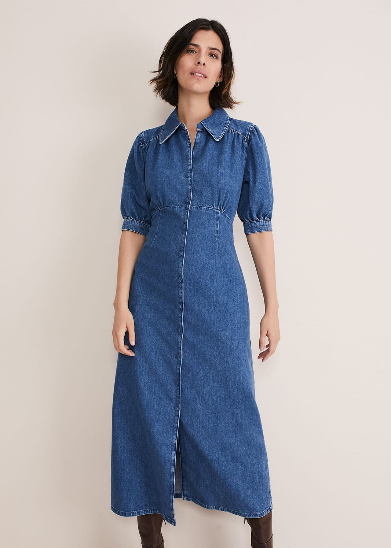 Cosette Denim Midaxi Dress | Phase Eight (UK)
