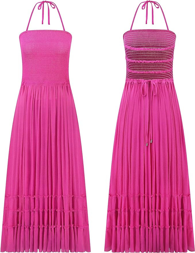 R.Vivimos Womens Summer Boho Sexy Backless Long Dresses | Amazon (US)