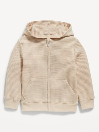 Unisex Zip-Front Thermal-Knit Hoodie for Toddler | Old Navy (US)