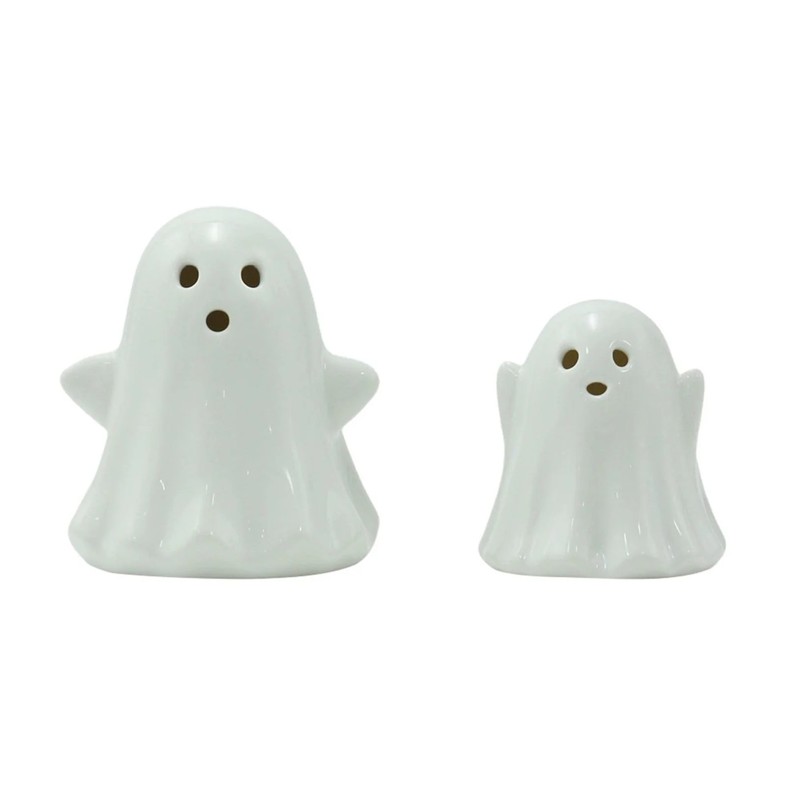 Ceramic Ghost Salt and Pepper Shakers Set – Cute Halloween Table Decor, White Ghost Figurines f... | Walmart (US)