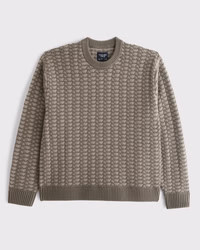 Men's Oversized Crew Sweater | Men's Tops | Abercrombie.com | Abercrombie & Fitch (US)