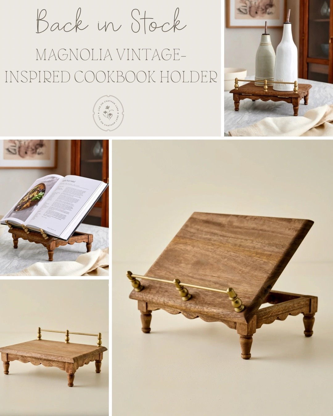 This gorgeous vintage-inspired cookbook holder + riser is back in stock at Magnolia!  This sold out so fast the first time around so be sure to grab one while it’s in stock!

#LTKHome