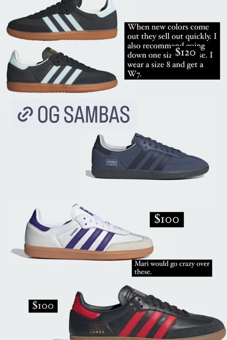 OG sambas sell out so quickly when they come out in a new colorway. I don’t want you to miss out. 
I size down one size in Women. 
@adidas


#LTKfindsunder100 #LTKshoecrush #LTKfitness