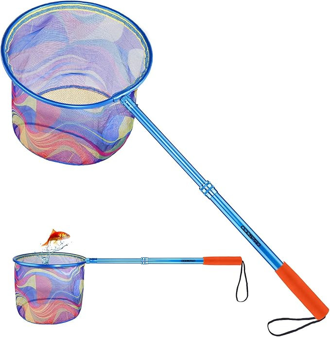 Kids Fishing Net with Carbon Fiber Telescopic Pole Handle - Lightweight Ring and Polyester Fibers... | Amazon (US)