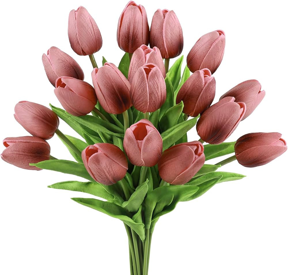 Beferr 10pcs Tulips Artificial Flowers Faux Tulip Real Touch Fake Flowers Bouquets Arrangements f... | Amazon (US)