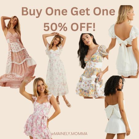 Buy one get one 50% off sale! 
Spring dresses

#whitedress #spring #springdress #springoutfit #sale #deal #bogo #bestsellers #toprated #cocktaildress #weddingguest #datenightoutfit #fashion #style #outfit #outfitoftheday #ootd #pink #vacation #vacationoutfit #resortwear #moms #momoutfit #mothersdaygifts

#LTKwedding #LTKsalealert #LTKstyletip