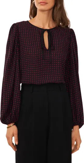 Tie Neck Puff Sleeve Top | Nordstrom
