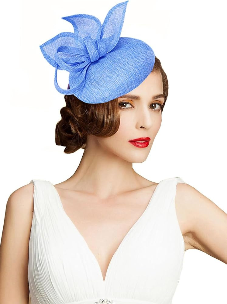 ORIDOOR Sinamay Flower Feathers Pillbox FascinatorHat Derby Headband forWeddingTea PartyChurchHat... | Amazon (US)
