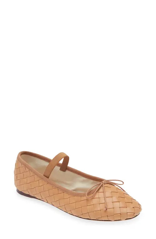 Loeffler Randall Leonie Soft Mary Jane Ballet Flat in Honey at Nordstrom, Size 6 | Nordstrom