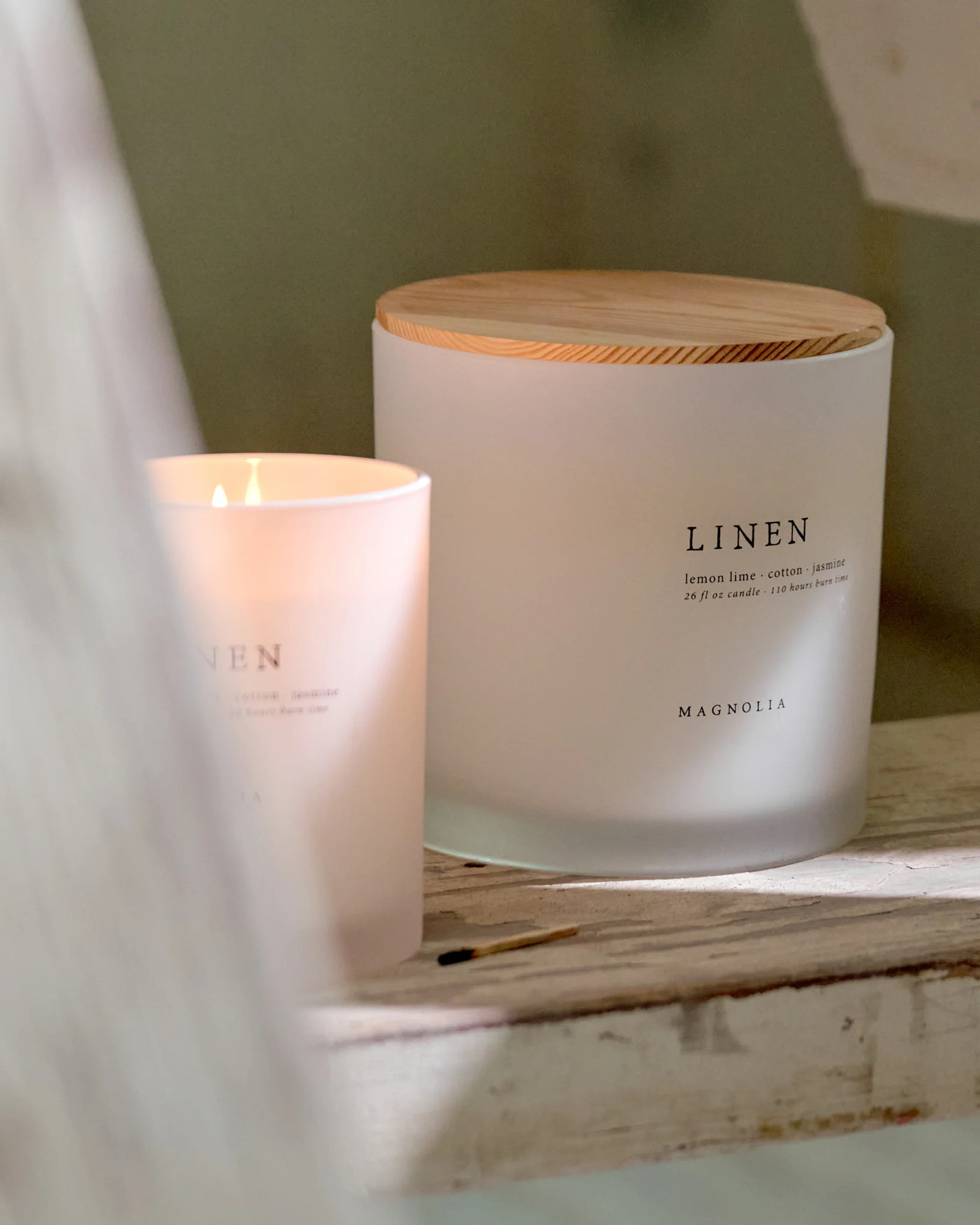 Magnolia Linen Candle | Magnolia