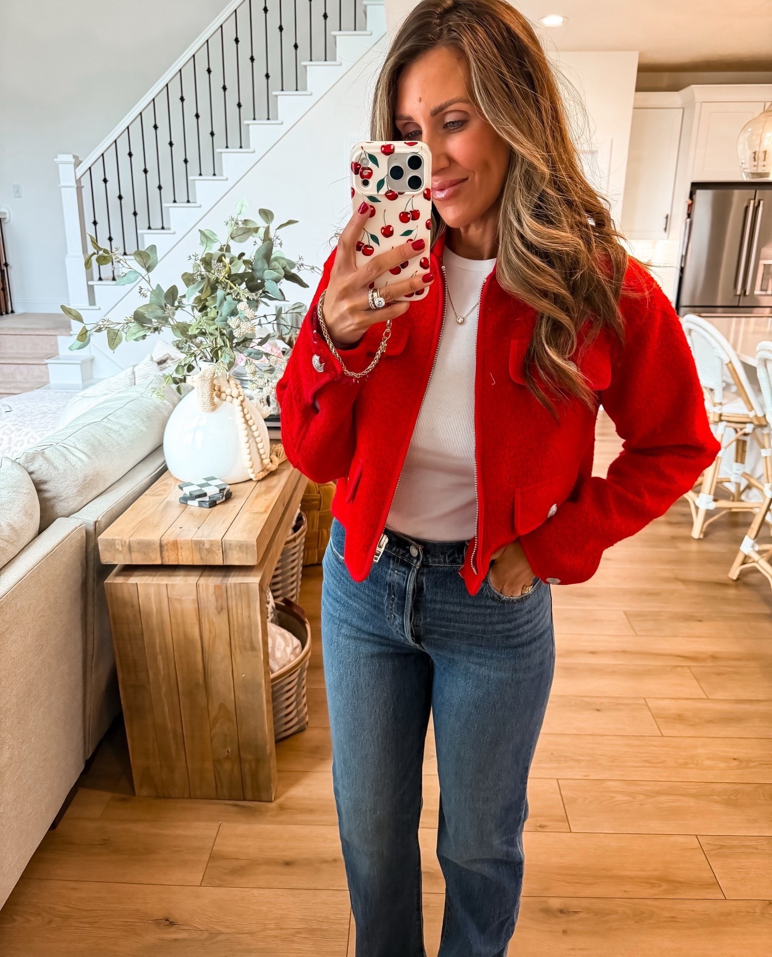 Spring layers, outfit inspo, mom look, size medium jacket, themominstyle 

#LTKootd #LTKSeasonal