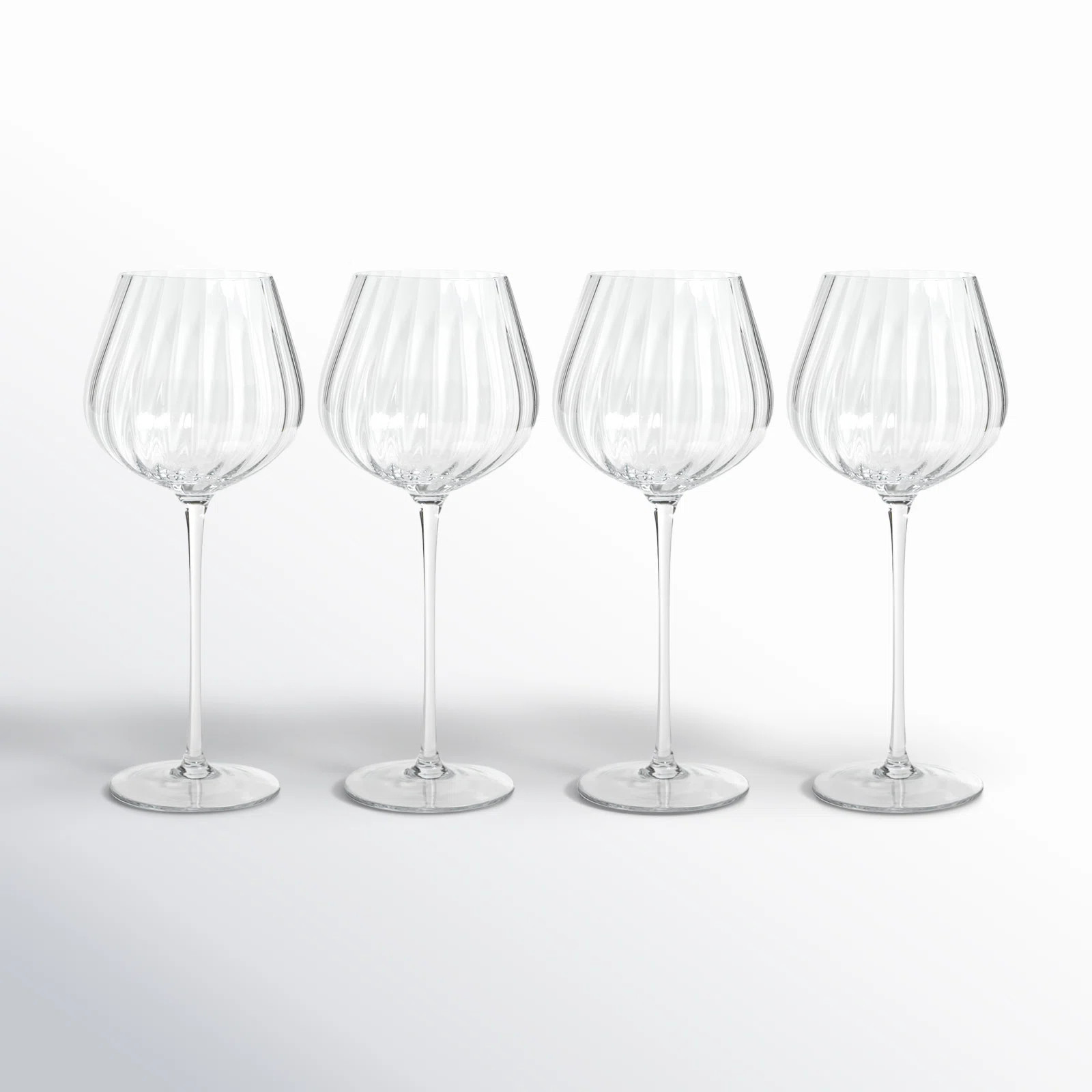 Malden Optic Red Wine Glasses, Set of 4 (Set of 4) | Birch Lane