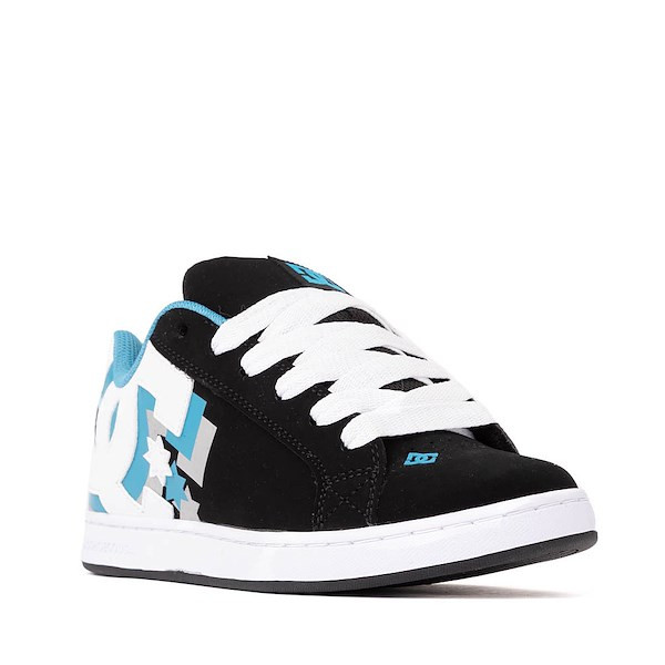 Womens DC Court Graffik Skate Shoe - Black / White / Teal | Journeys