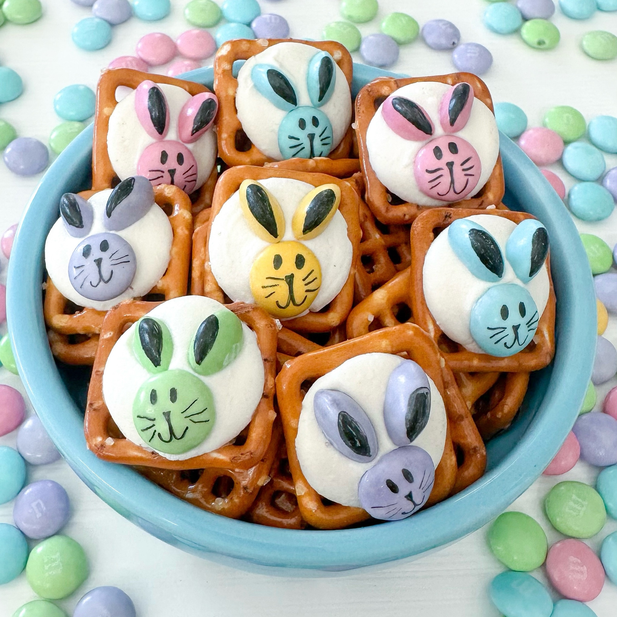 The cutest little Bunny Pretzels! My favorite part is their little hand drawn faces. The edible food coloring marker I used is linked below! 🐰💗

#LTKparties #LTKfamily #LTKSeasonal