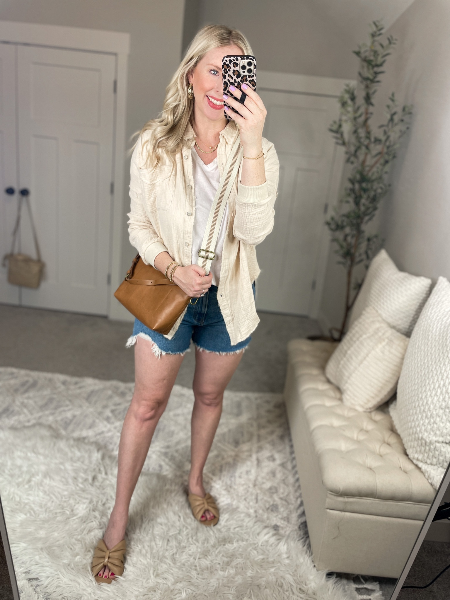 LTK sale try on, pink lily gauze button down, Abercrombie jean shorts, Madewell bag 
20% off Marc fisher sandals with code KELSSEY20

#LTKsalealert #LTKSale #LTKunder50