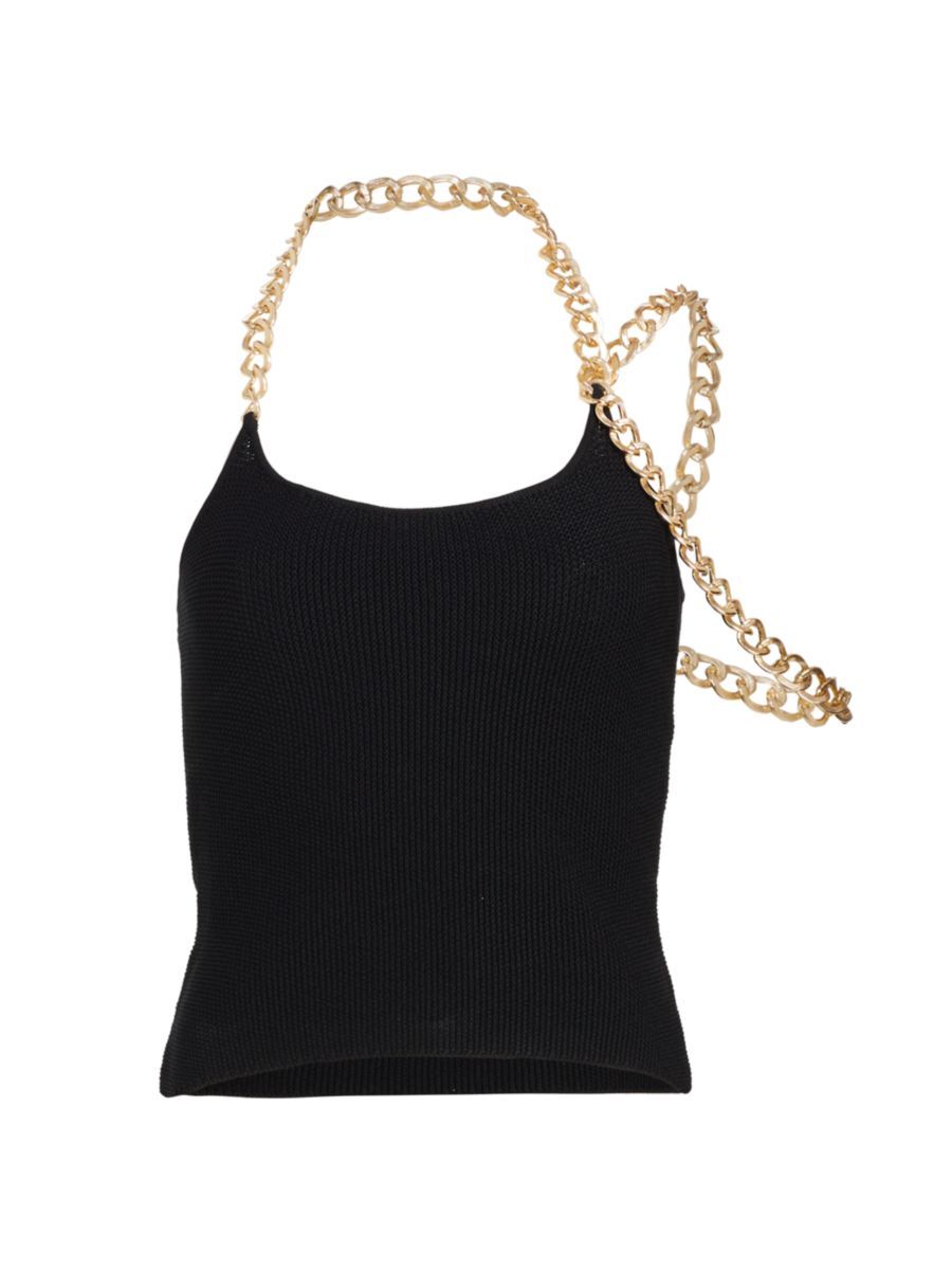 The Sei Asymmetric Chain Knit Top | Saks Fifth Avenue