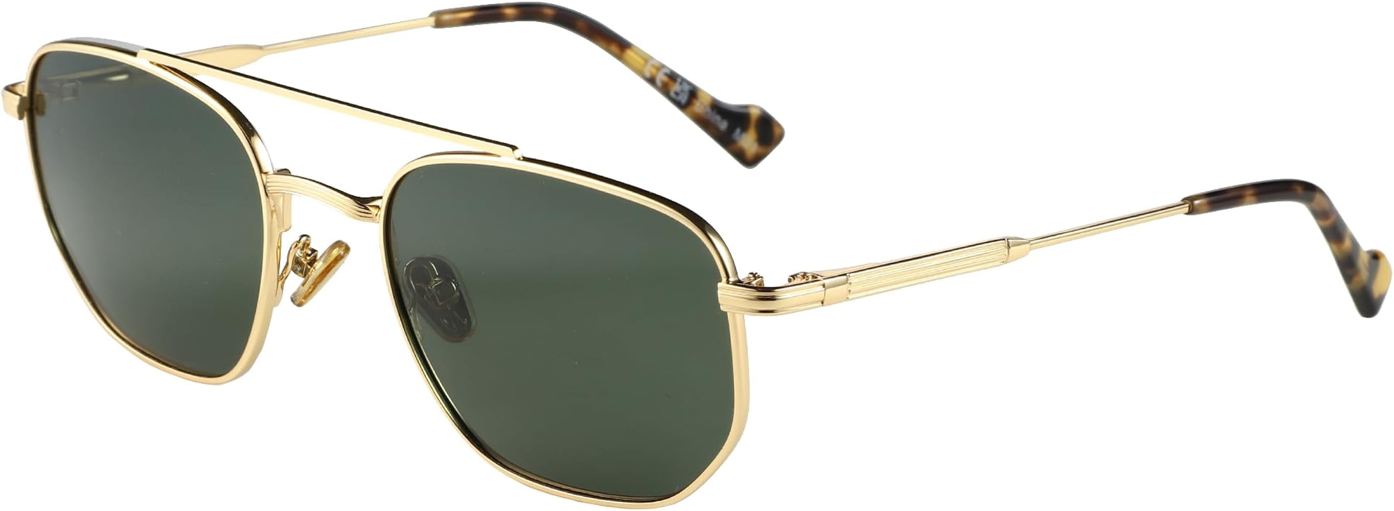 ZENOTTIC Retro Hexagon Polarized Sunglasses for Men Women-Vintage Fashion Double Bridge Metal Fra... | Amazon (US)