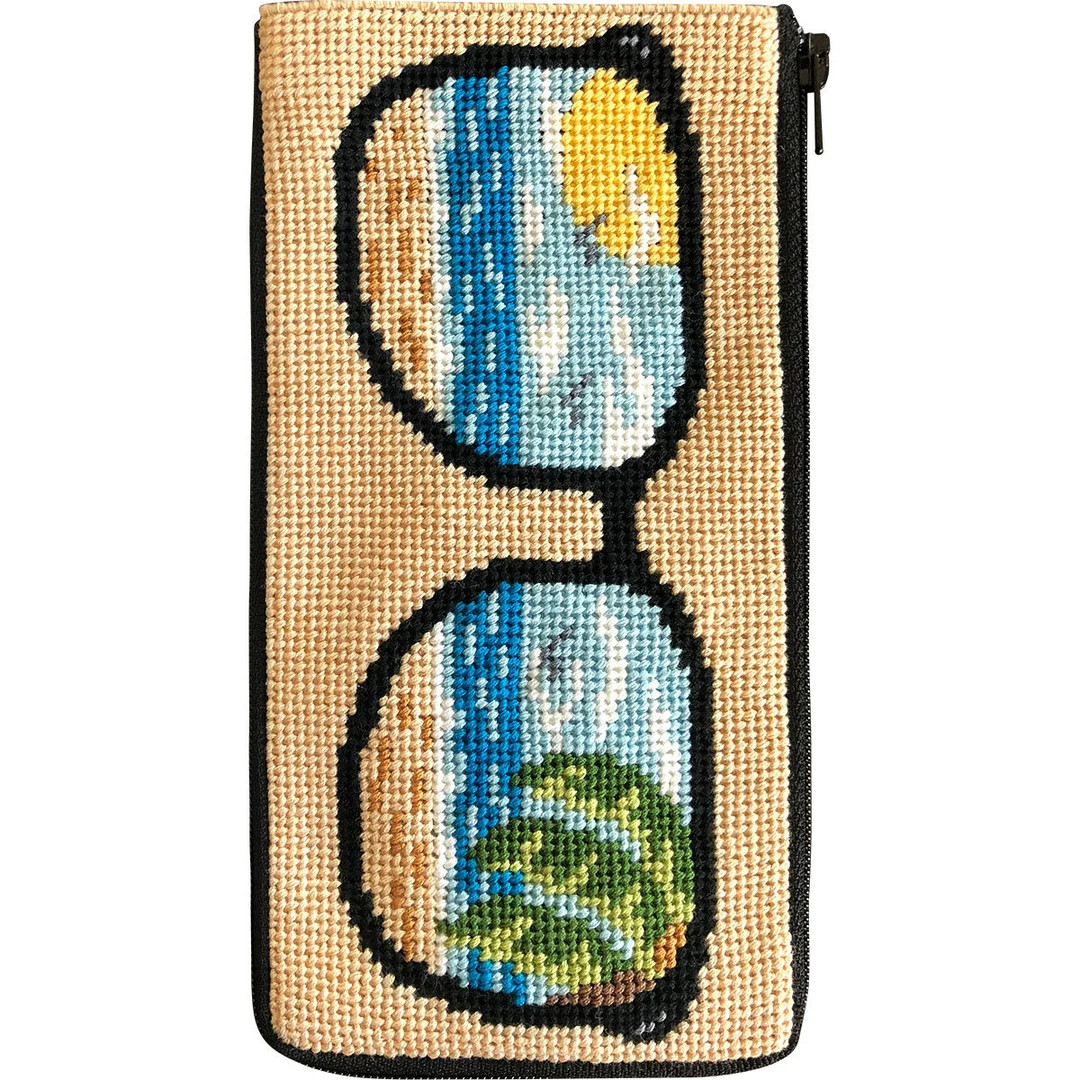 Stitch & Zip Needlepoint Eyeglass Case Kits in a Variety of Designs-Beach and Summer II | Etsy (US)