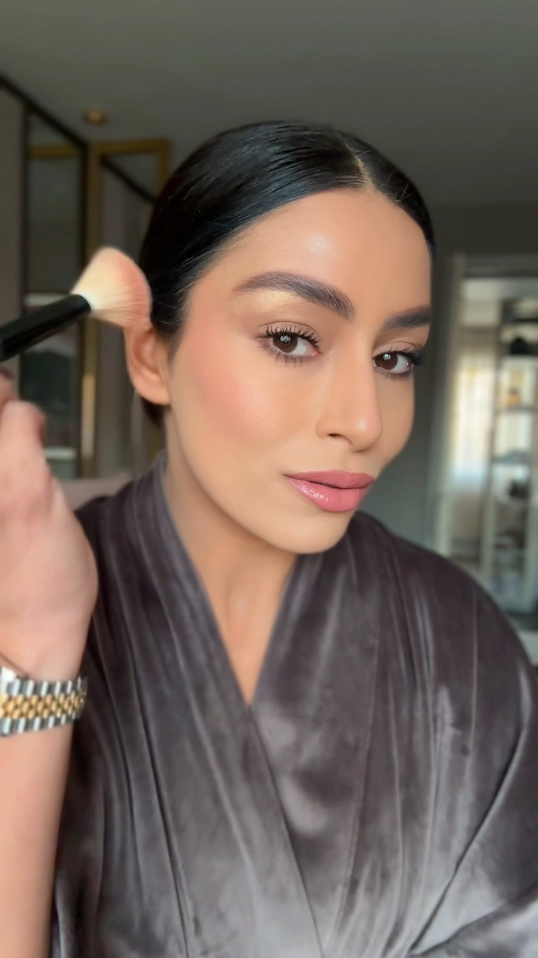 Makeup, Get ready with me, Beauty products, Armani Beauty foundation, Charlotte Tilbury blush, Huda Beauty concealer, NYX brown pencil, Huda Beauty, Setting powder, Mascara, Armani Beauty Lipstick

#LTKuk #LTKbeauty #FashionMonth