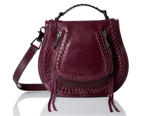 Rebecca Minkoff Small Vanity Saddle, Dark Cherry Messenger Cross Body Handbag | eBay AU