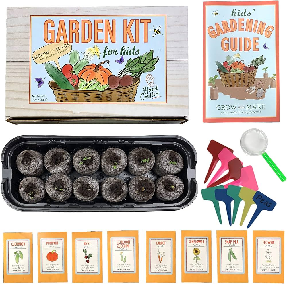 DIY Gardening Kit For Kids Girls & Boys of All Ages | Fun Craft Activity Kids Plant Growing Kit| ... | Amazon (US)